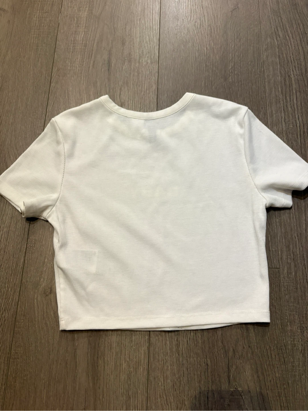 H&M Divided "Angel Baby" Cropped T-Shirt - White, Size S - photo 4