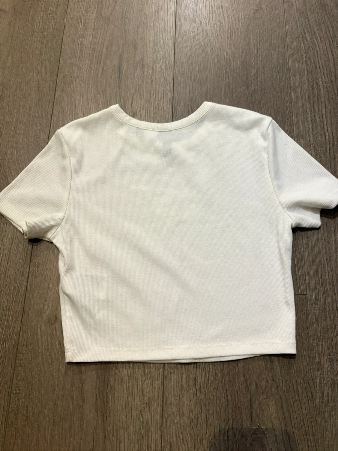 H&M Divided "Angel Baby" Cropped T-Shirt - White, Size S - photo 4