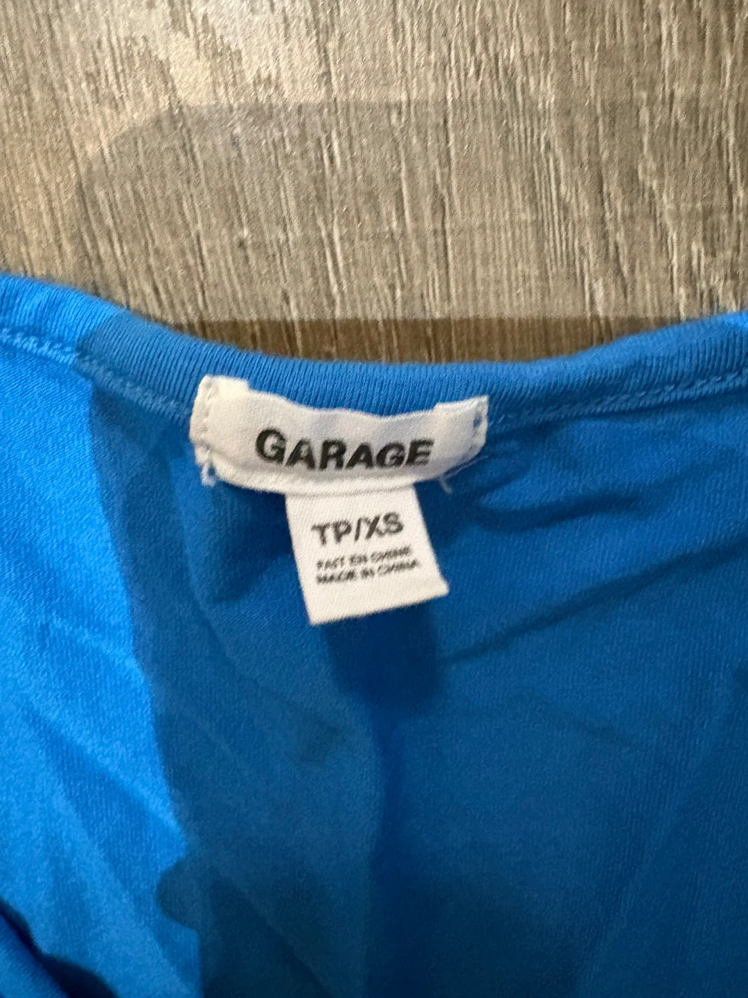 Garage Blue V-Neck Ruched Crop Top TP/XS - photo 3