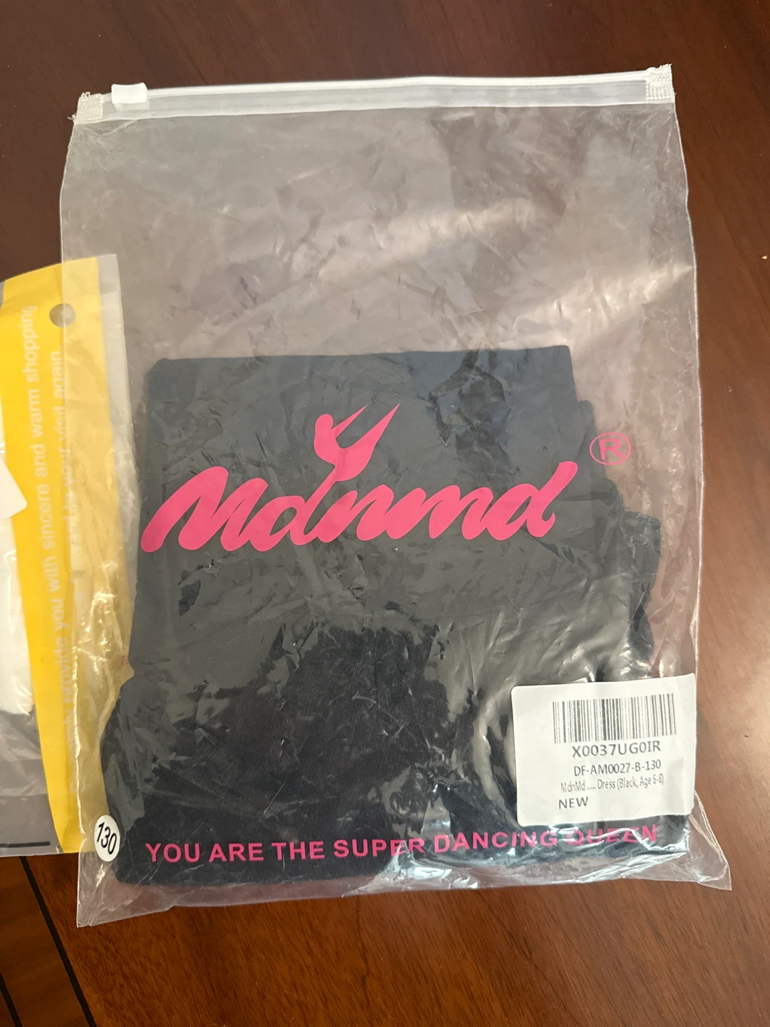 Mdmnd Kids Black Leotard and Skirt Set, Size 130