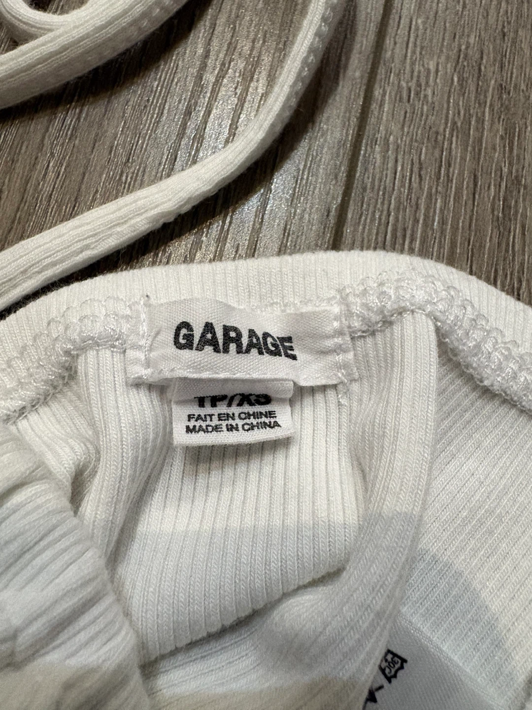 White Garage Halter Crop Top - Size XS - photo 2