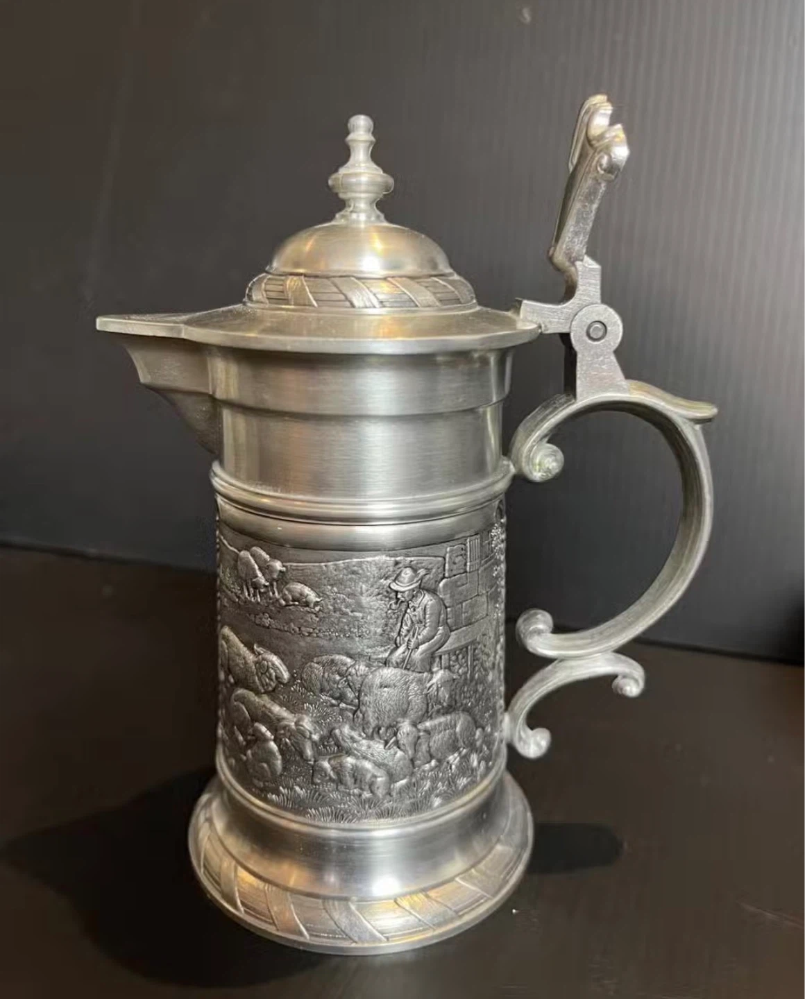 Vintage West German Pewter Schnapps Set - photo 3