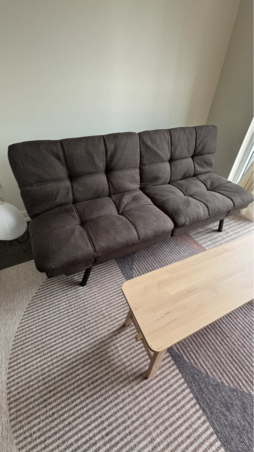 Memory Foam Futon Couch - Space Grey - photo 2
