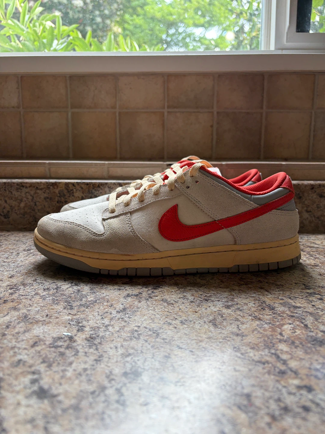 Nike Dunk Low SE Grey Red Men's Shoes - photo 3