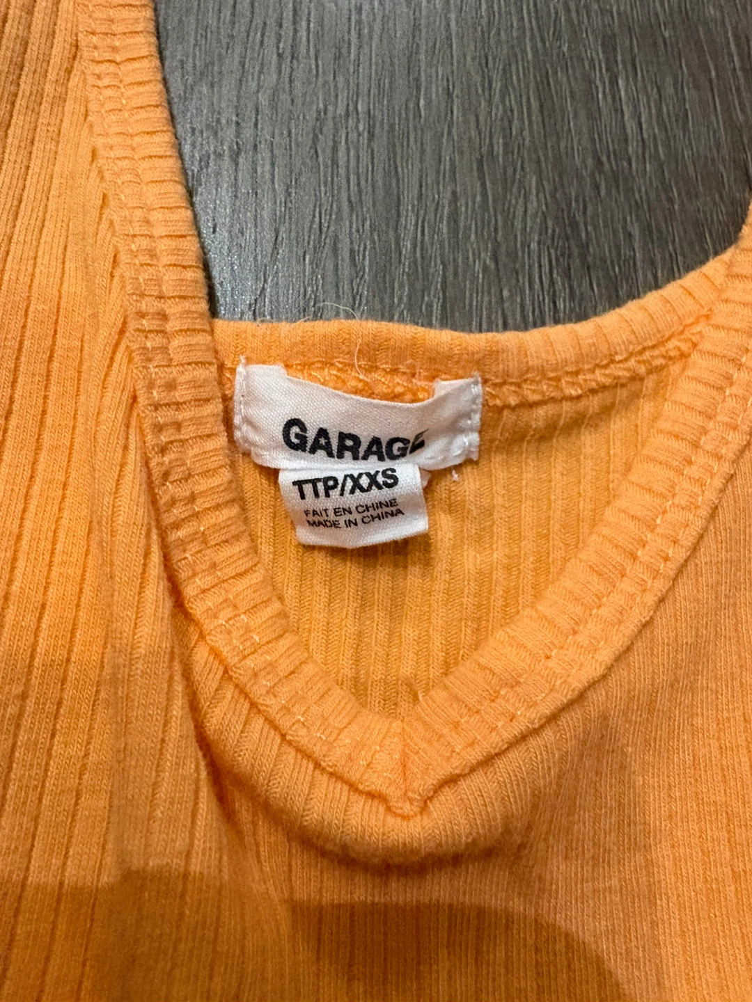Garage Orange Ribbed Crop Tank Top - TTP/XXS - photo 2