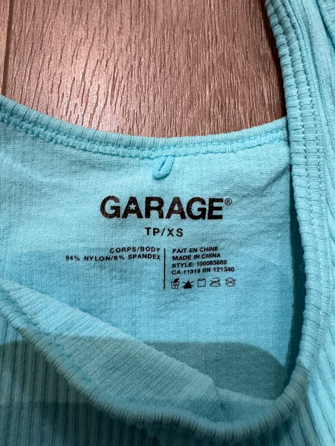 Garage Blue Ribbed Tank Top - TP/XS - photo 2