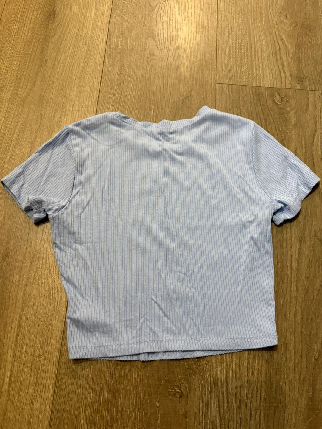 Bench Baby Blue Ribbed Cropped T-Shirt - SizeXS - photo 2