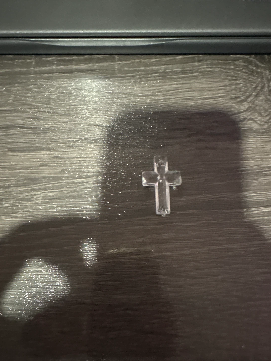 Clear Plastic Cross Charm