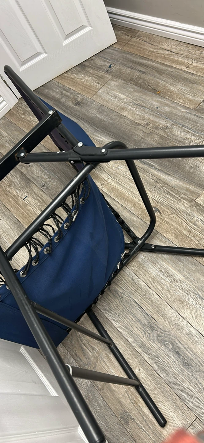 Blue bungee cord lounge chair - photo 3