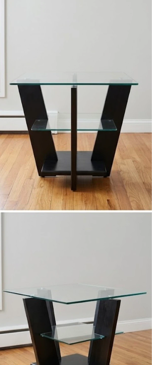 Modern Architectural Glass Side Table - photo 3