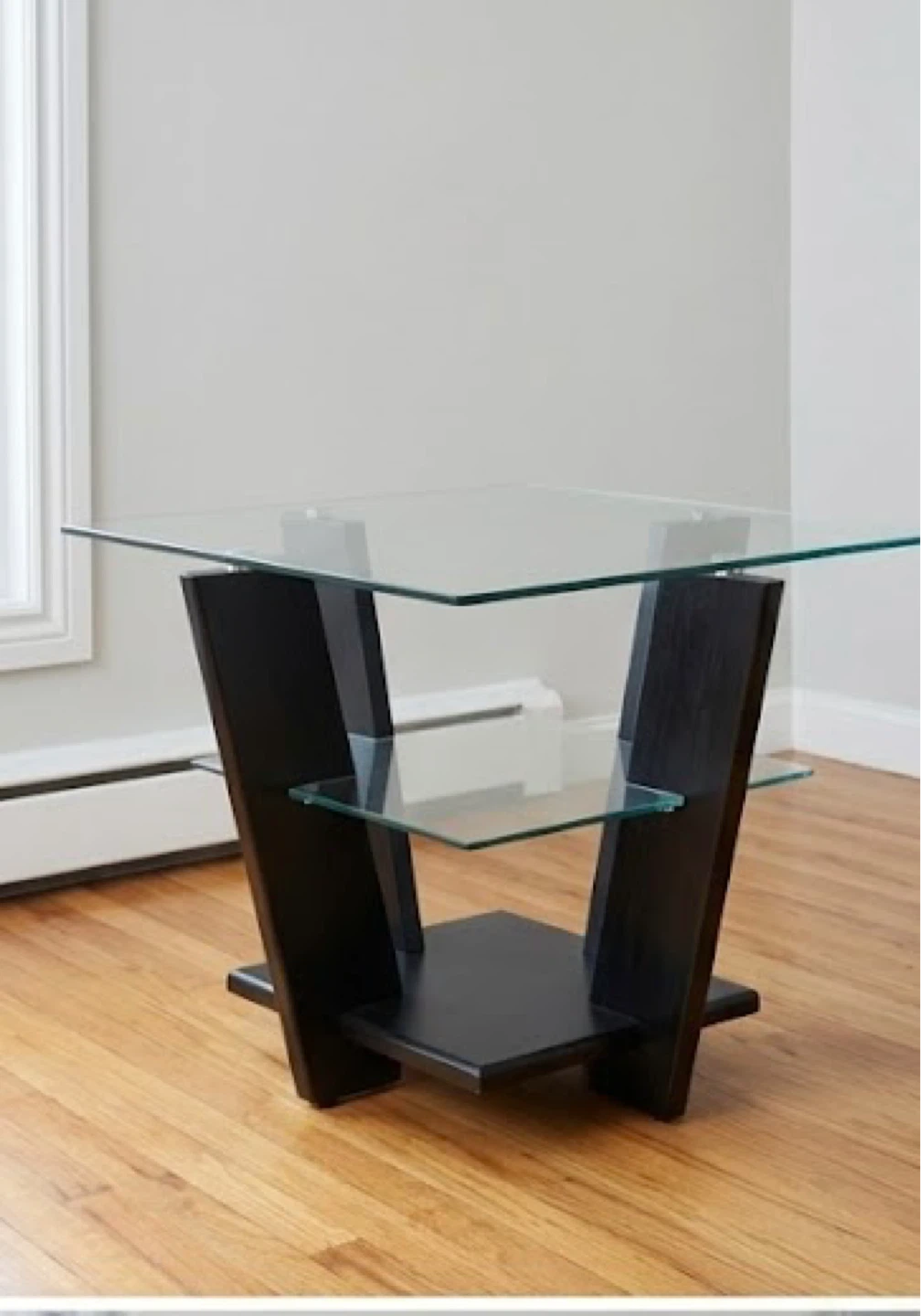 Modern Architectural Glass Side Table
