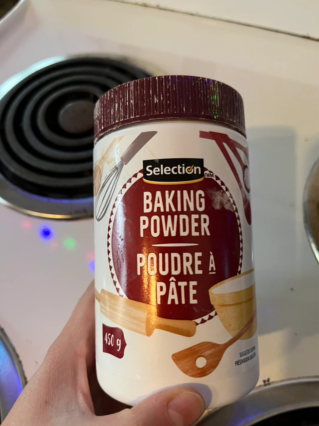 Selection Baking Powder 450g half full