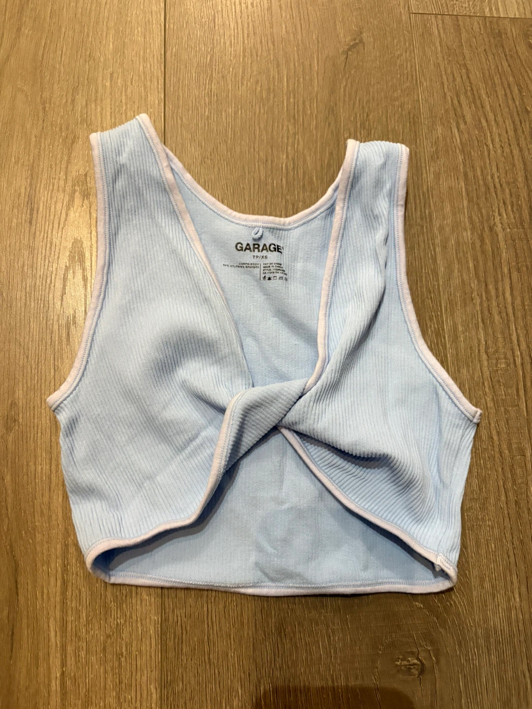 Garage Blue Twist Front Tank Top sizeXS