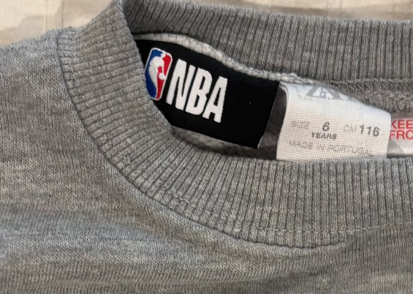 Zara NBA Los Angeles Lakers Grey Sweatshirt Size 6 Years - photo 2