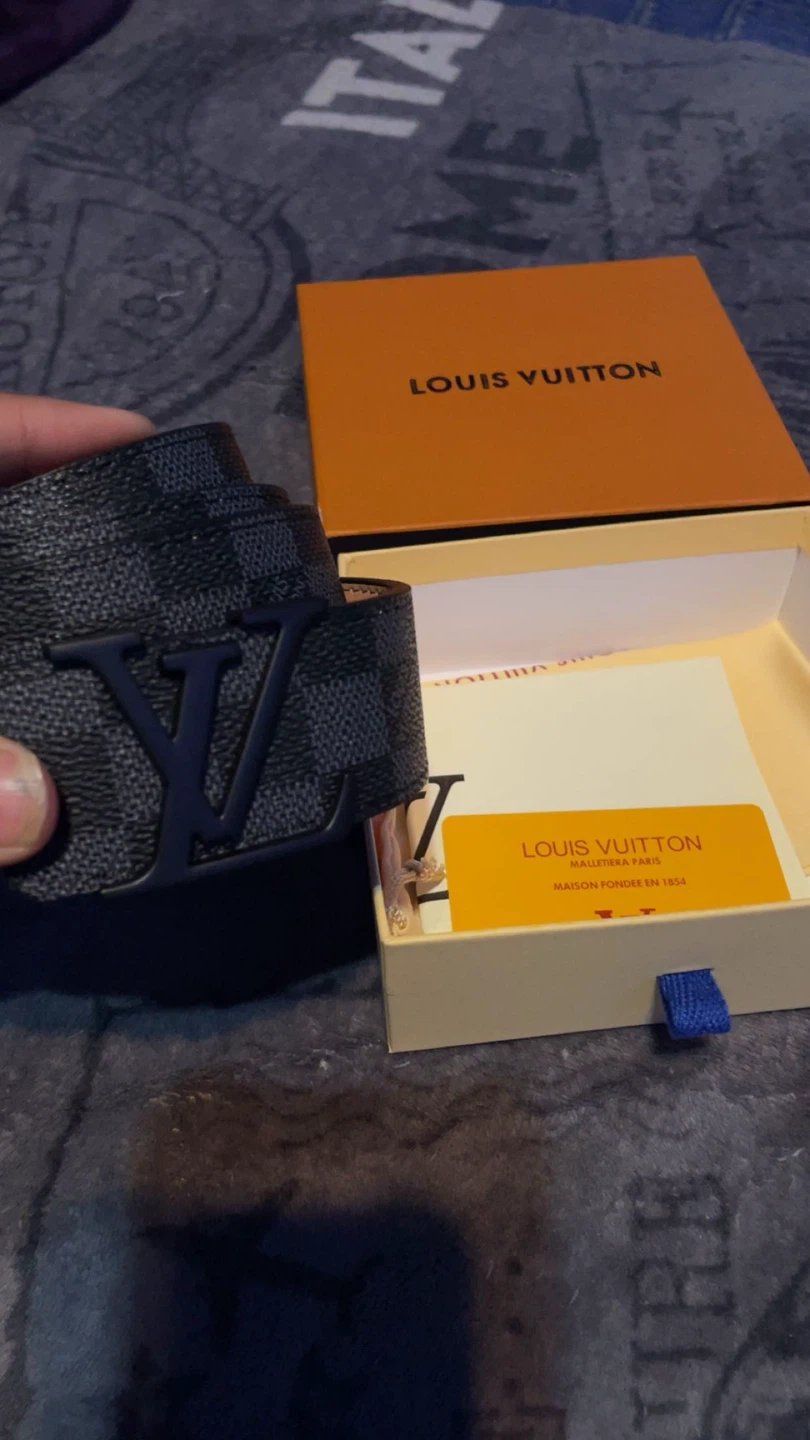 Louis Vuitton Damier Ebene Belt with Black LV Buckle - photo 2
