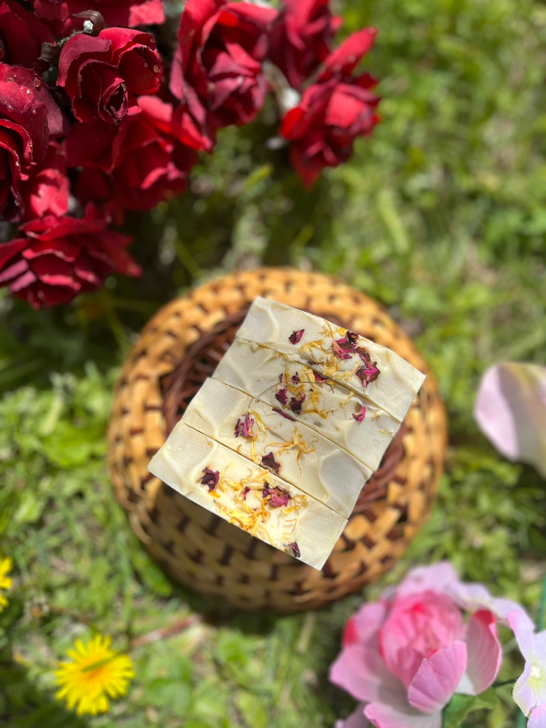 Handmade Floral Soap Bar, Avocado shea butter soap - photo 2