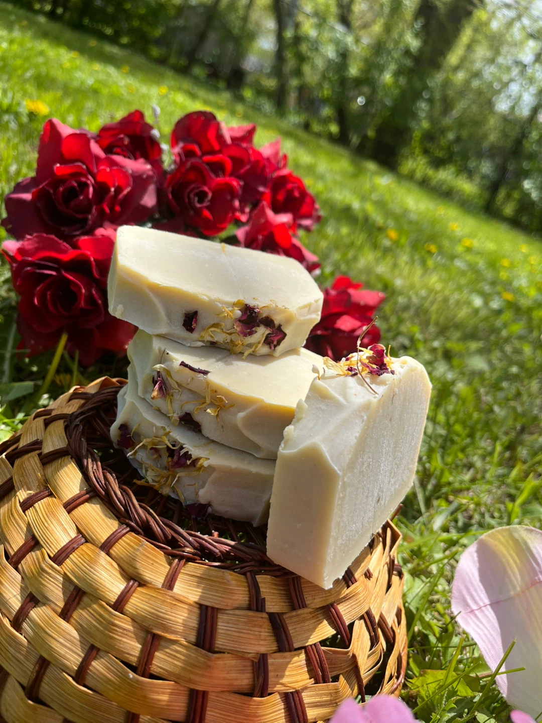Handmade Floral Soap Bar, Avocado shea butter soap