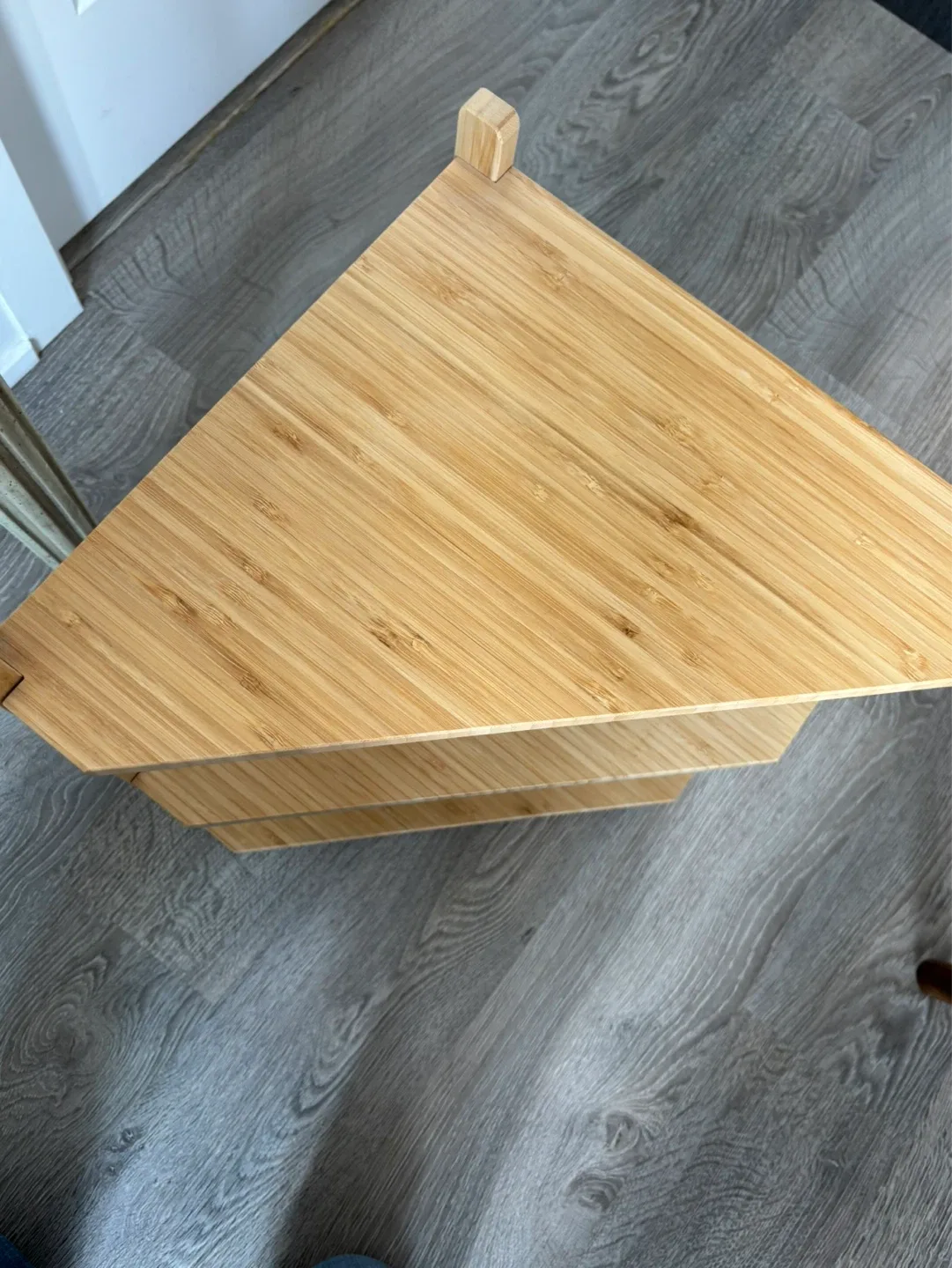 3-Tier Bamboo Corner Shelf - photo 2