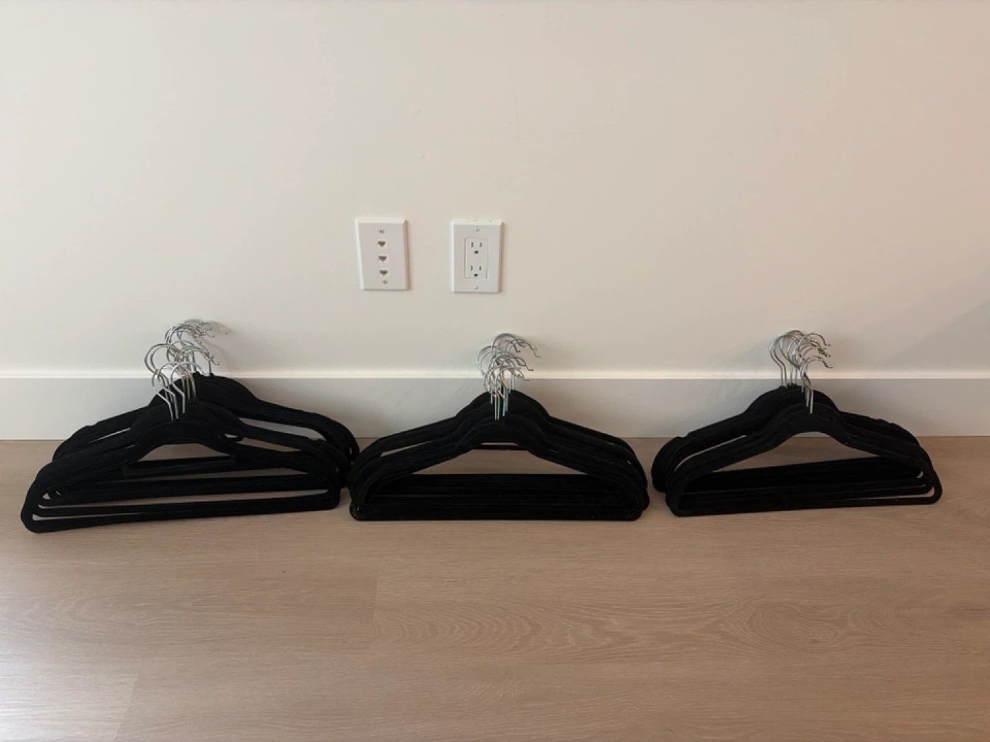 Black Velvet Hangers - Set of 12