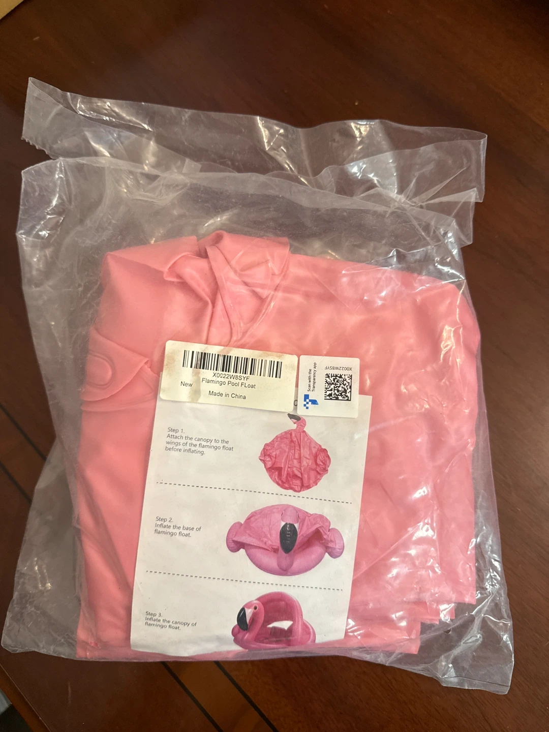 Flamingo Pool Float for Baby with Canopy