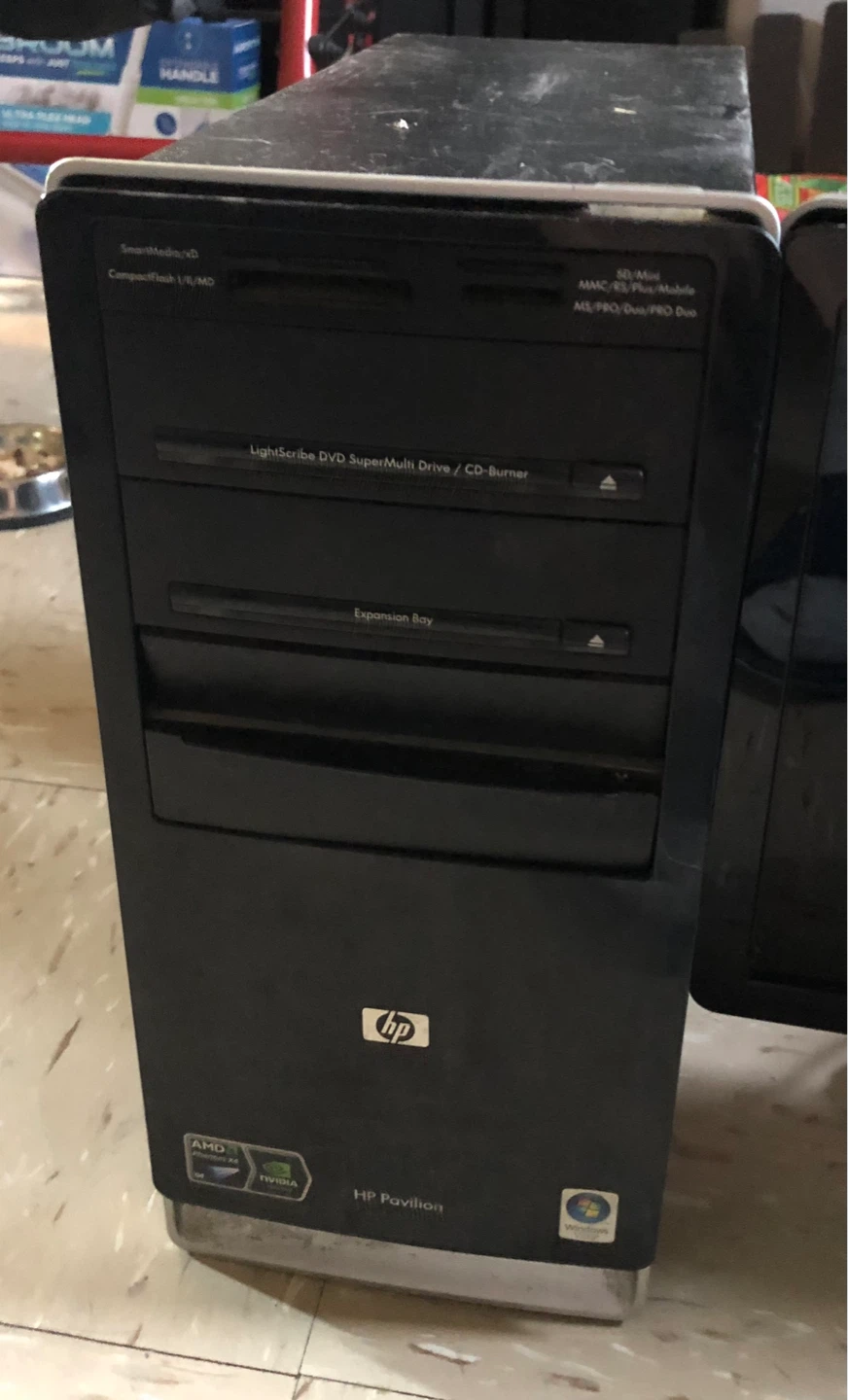 HP Pavilion Desktop Computer and Monitor