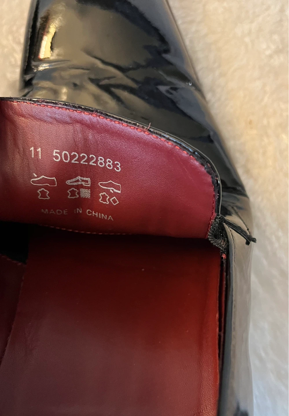 BOSS Hugo Boss Black Patent Leather Loafers - Size 11 - photo 4