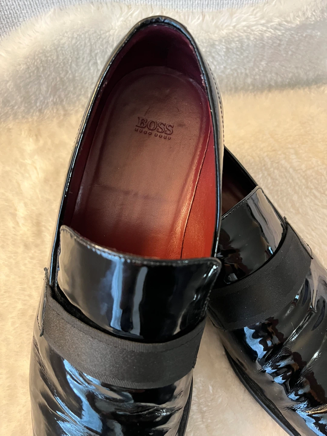 BOSS Hugo Boss Black Patent Leather Loafers - Size 11 - photo 2