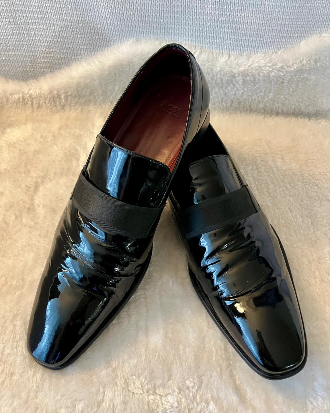 BOSS Hugo Boss Black Patent Leather Loafers - Size 11 - photo 3