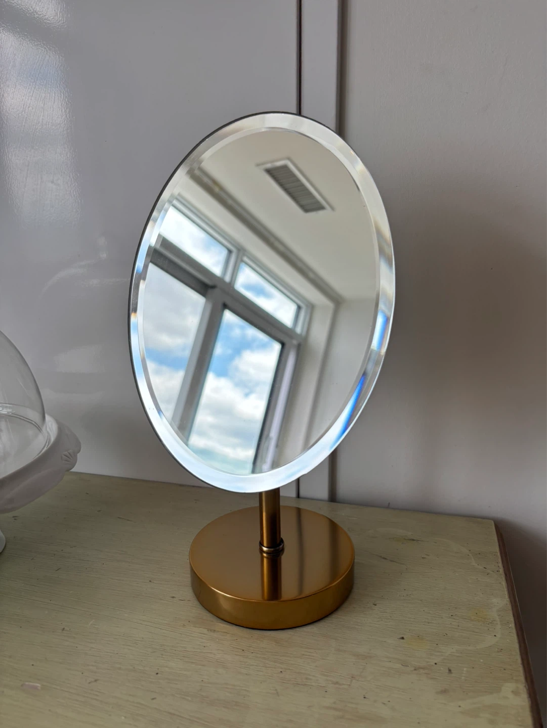 Oval Vanity Mirror - Gold Finish