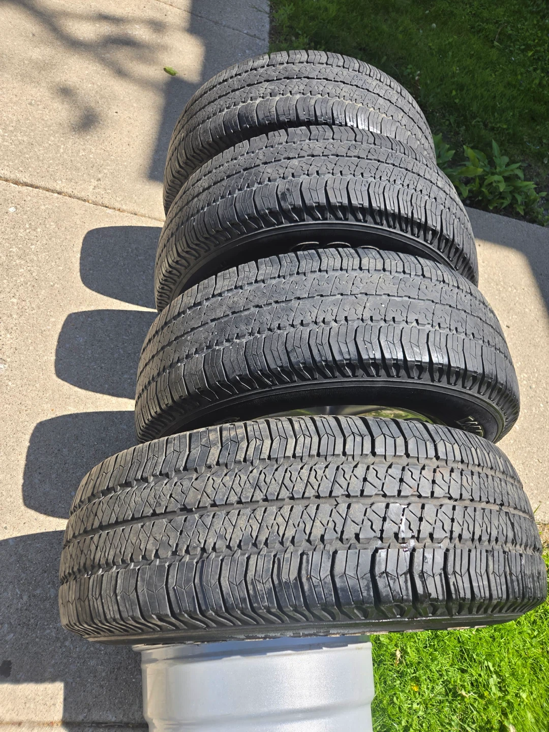 4 Goodyear Wrangler Tires with Jeep Wheels