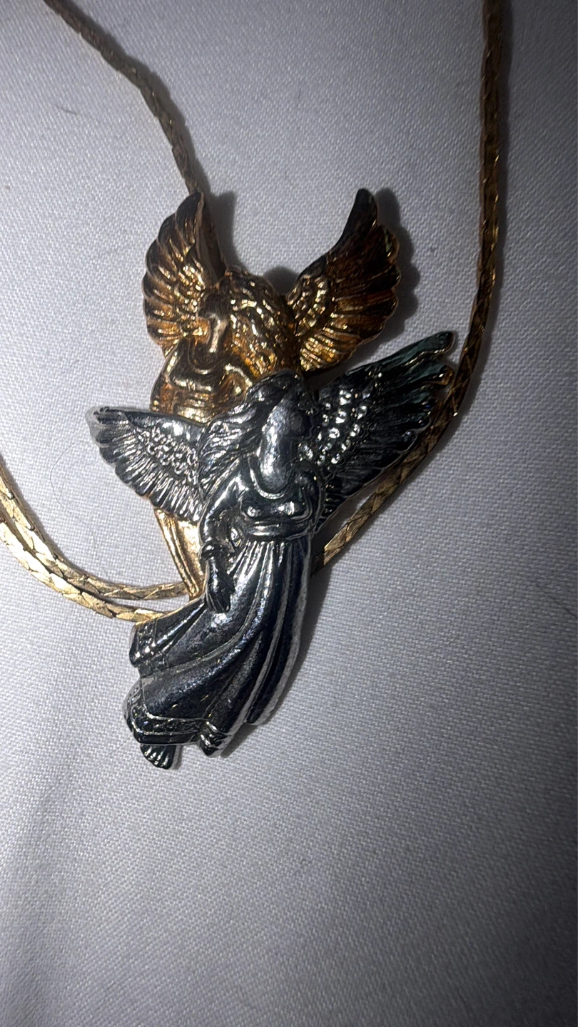 2 Vintage guardian angels pendant