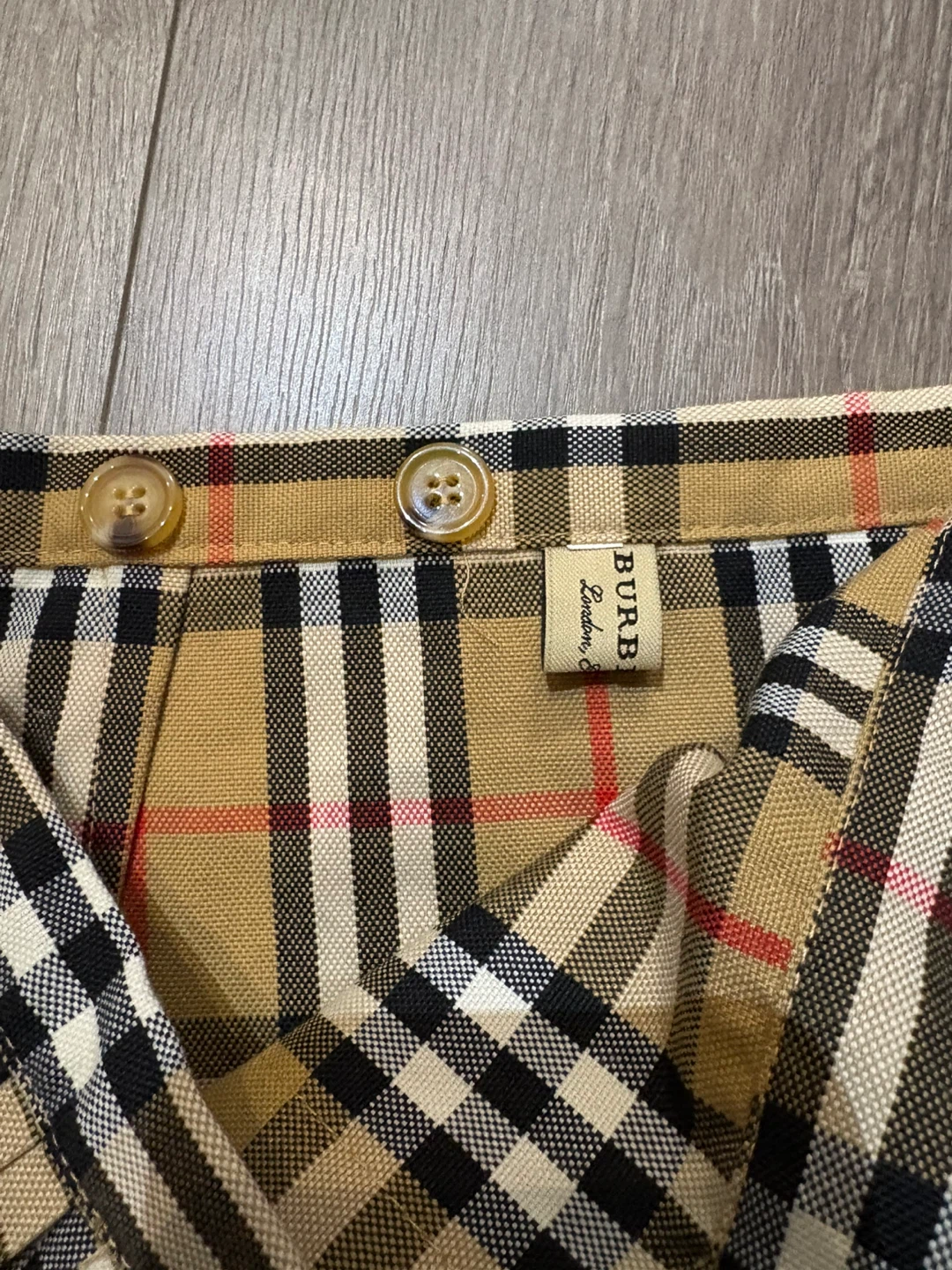 Burberry Nova Check Pleated Skirt with Buckle - photo 2