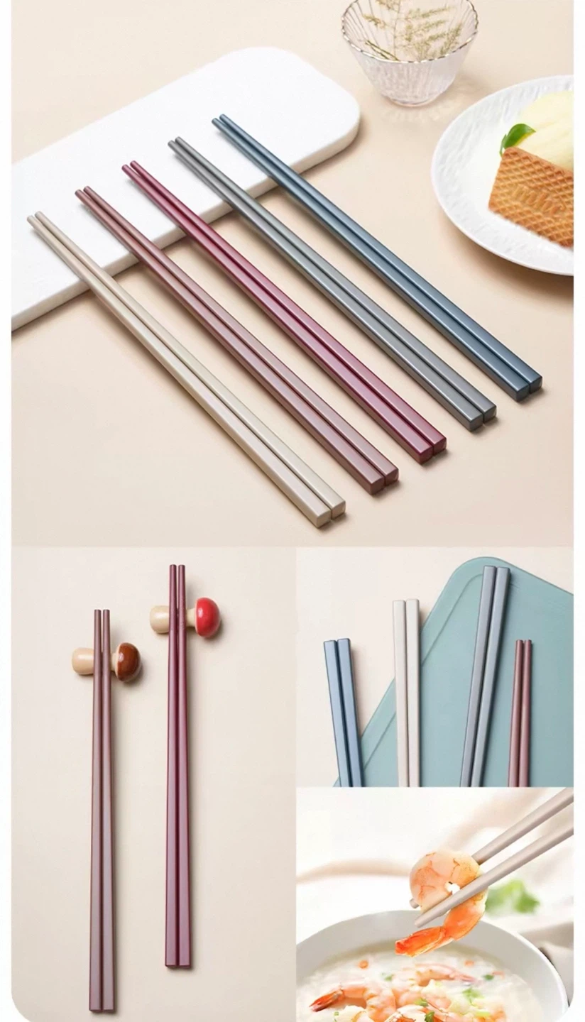 5 Pairs PPS Alloy Chopsticks - High-Heat Resistant & Anti-Mold - photo 2