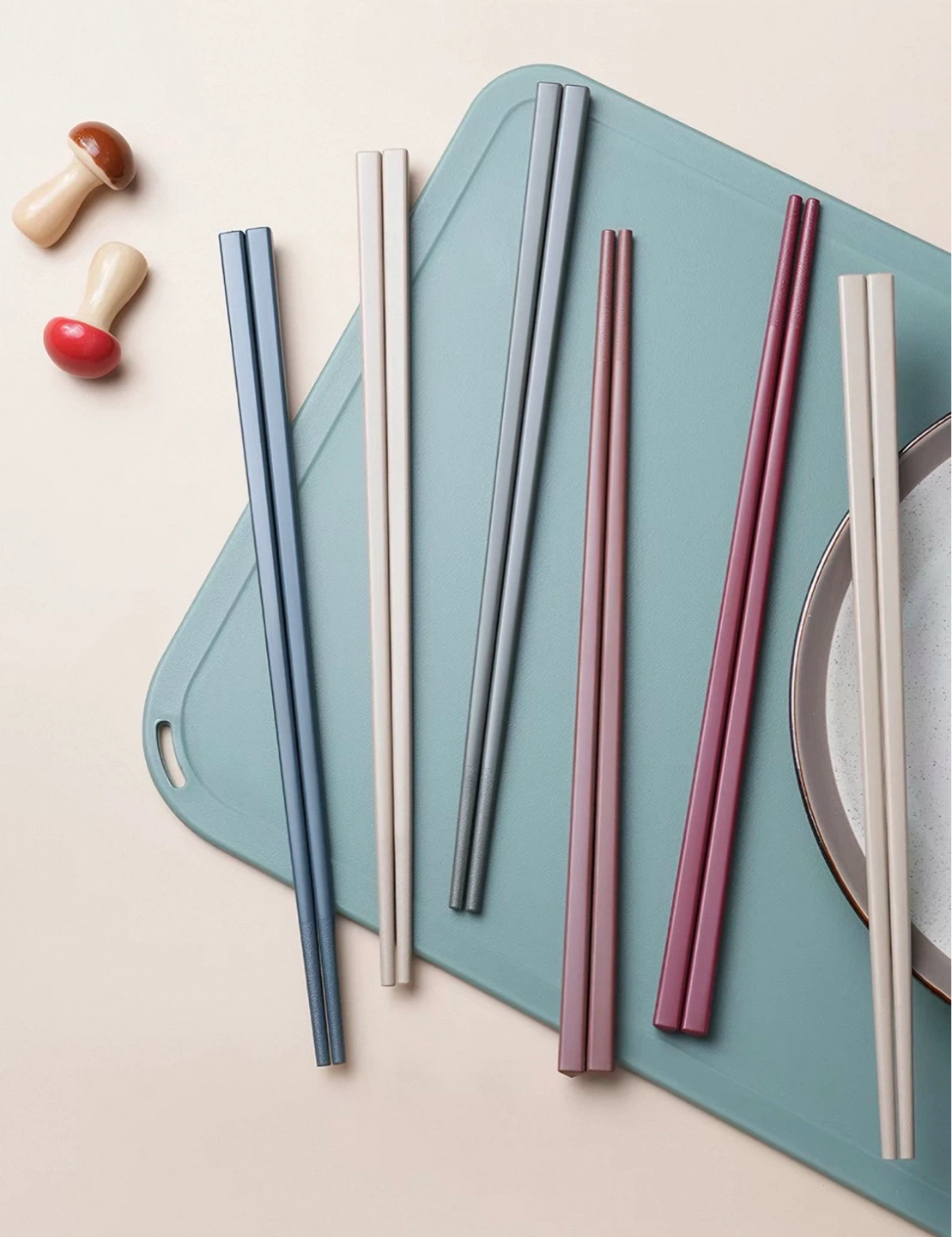 5 Pairs PPS Alloy Chopsticks - High-Heat Resistant & Anti-Mold