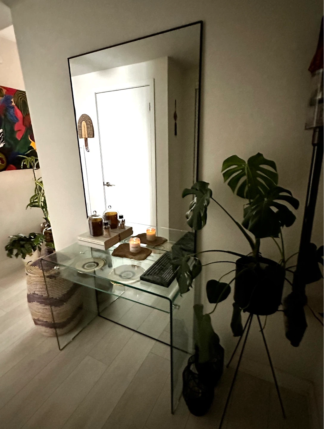 Heavy + Sturdy glass console table - photo 2