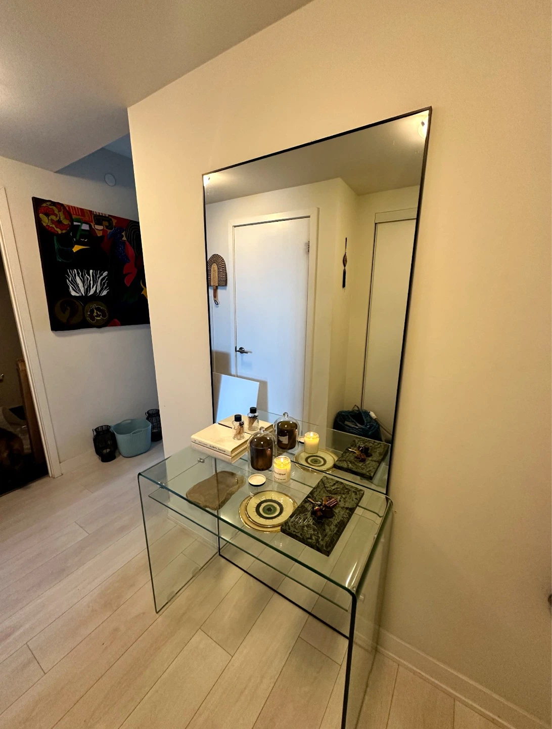 Heavy + Sturdy glass console table - photo 3