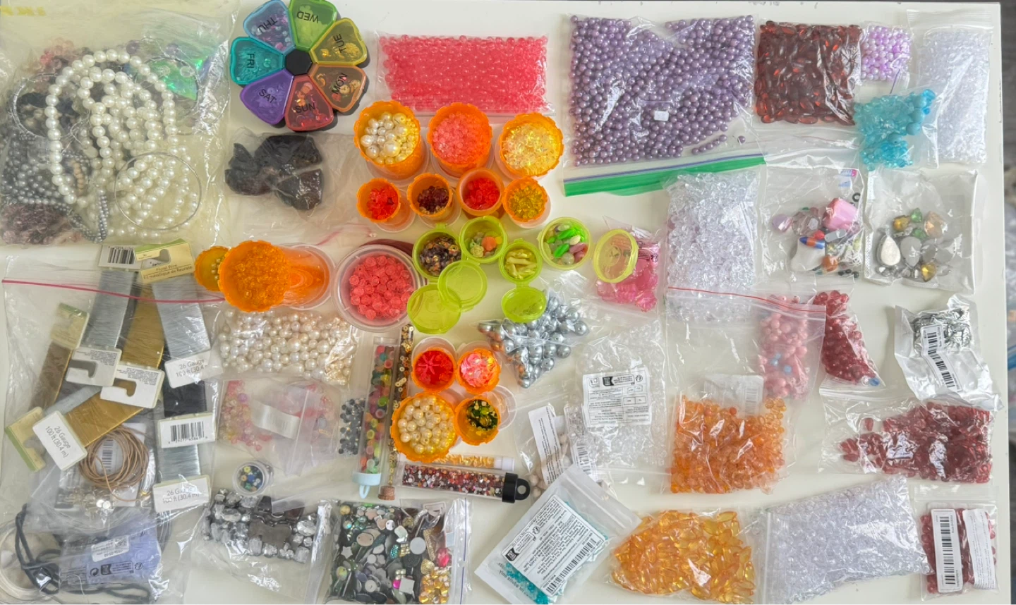 Huge Jewelry Making Bead Lot and Storage Containers