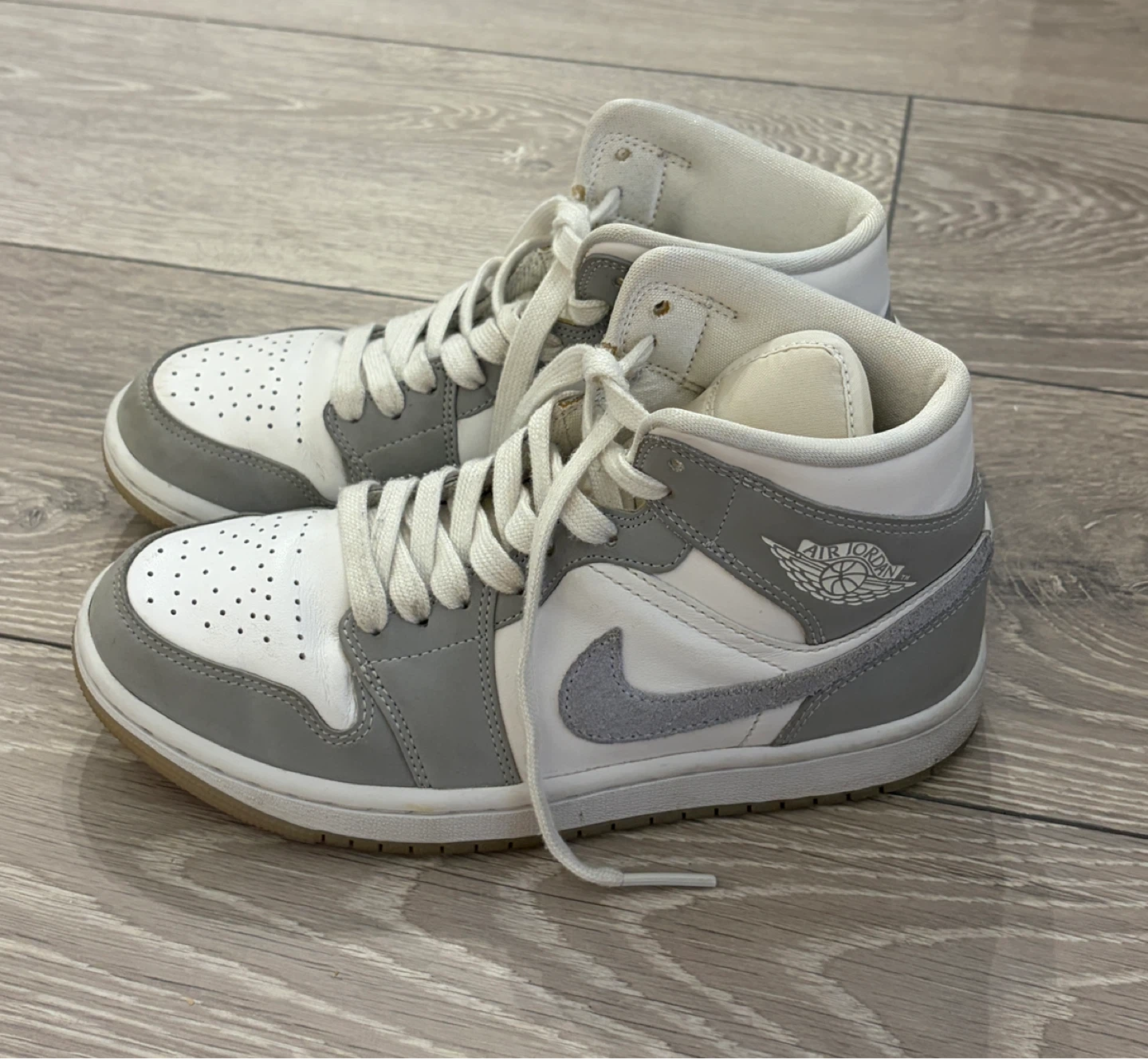 Air Jordan 1 Mid Grey Blue sneakers Size 6 - photo 4