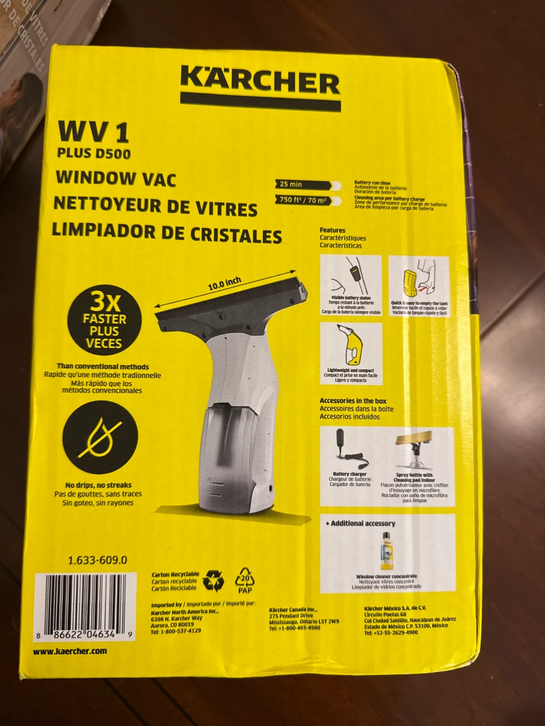 Karcher WV 1 Plus D500 Window Vac - photo 2
