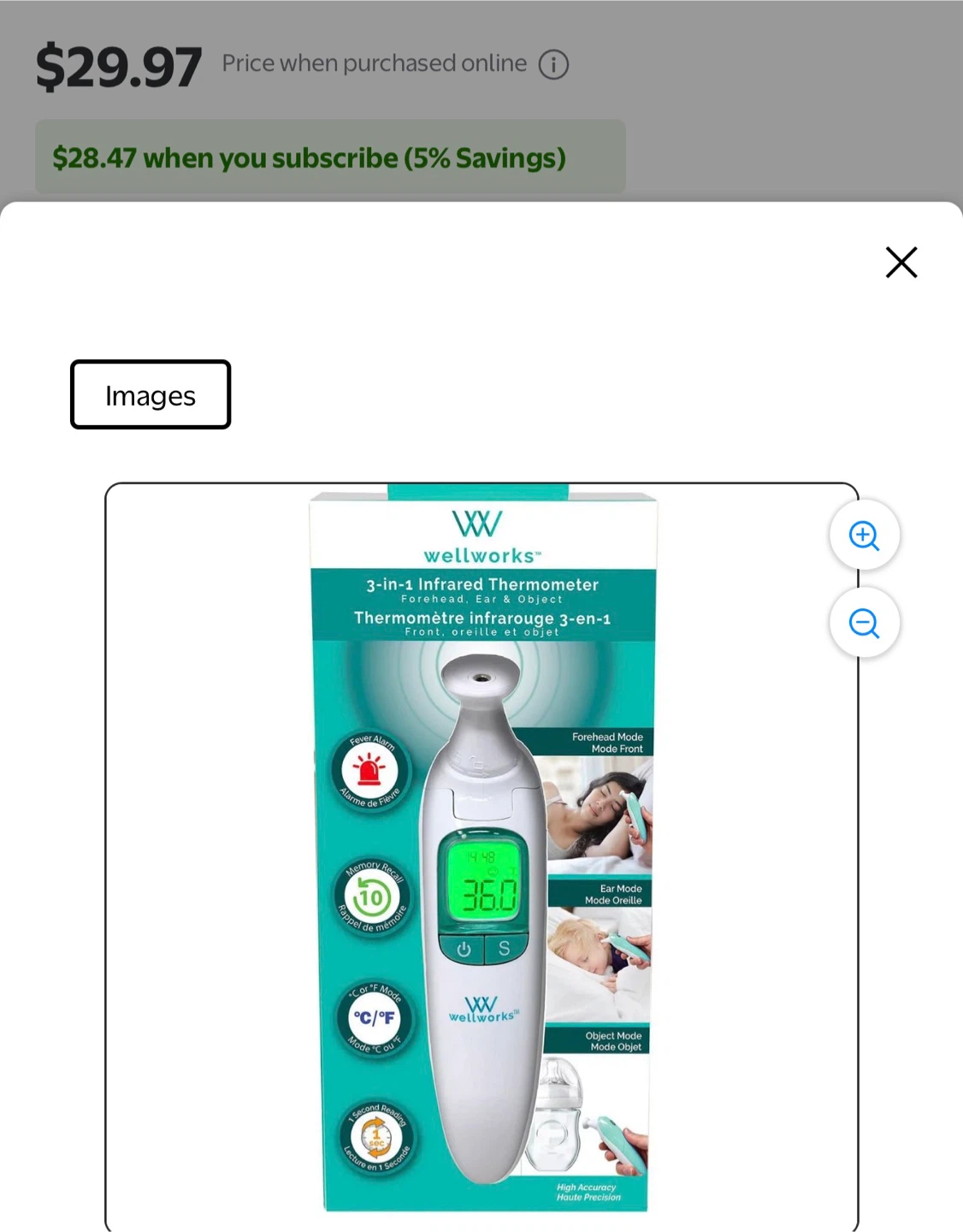 Wellworks 3-in-1 Infrared Thermometer - photo 3