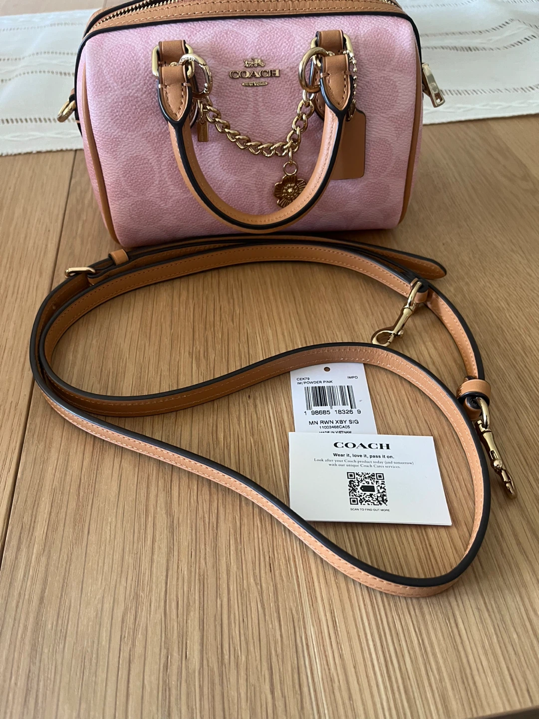 Coach Mini Rowan - Powder Pink NWT - photo 2