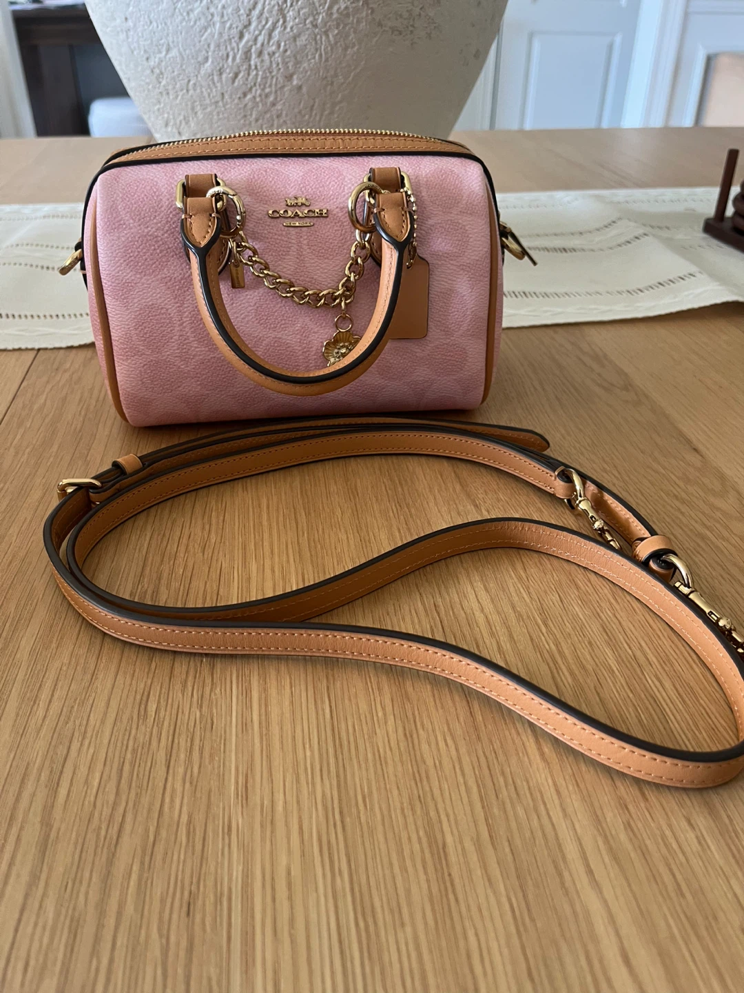 Coach Mini Rowan - Powder Pink NWT - photo 3