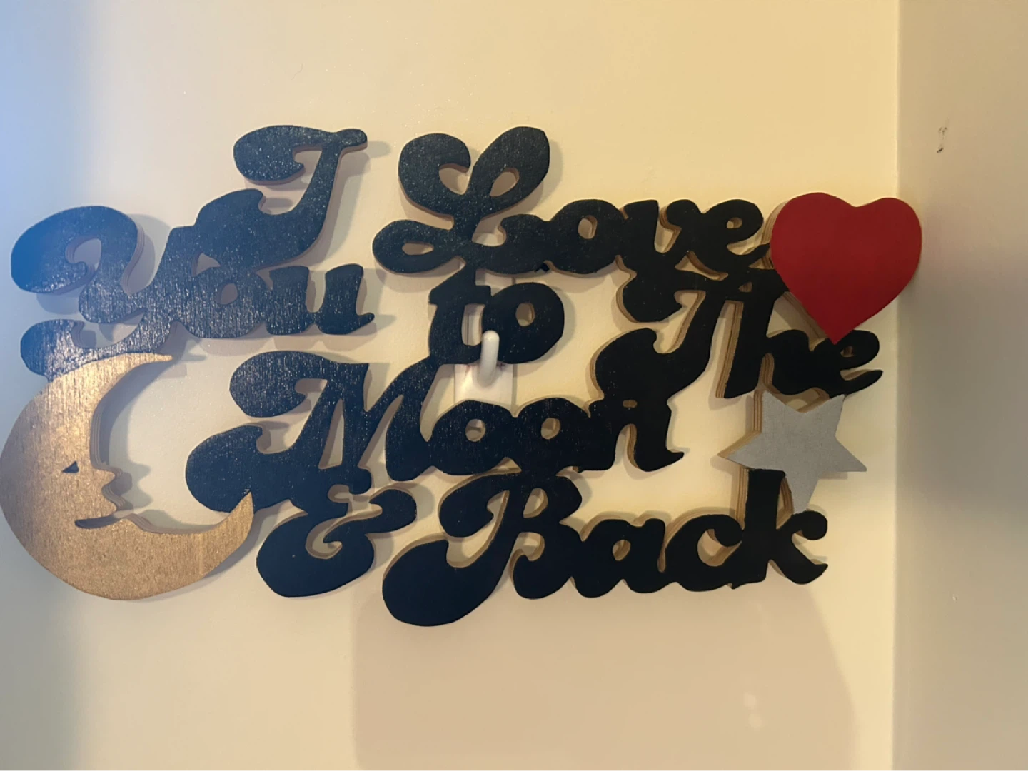 I Love You to the Moon & Back Wood Sign