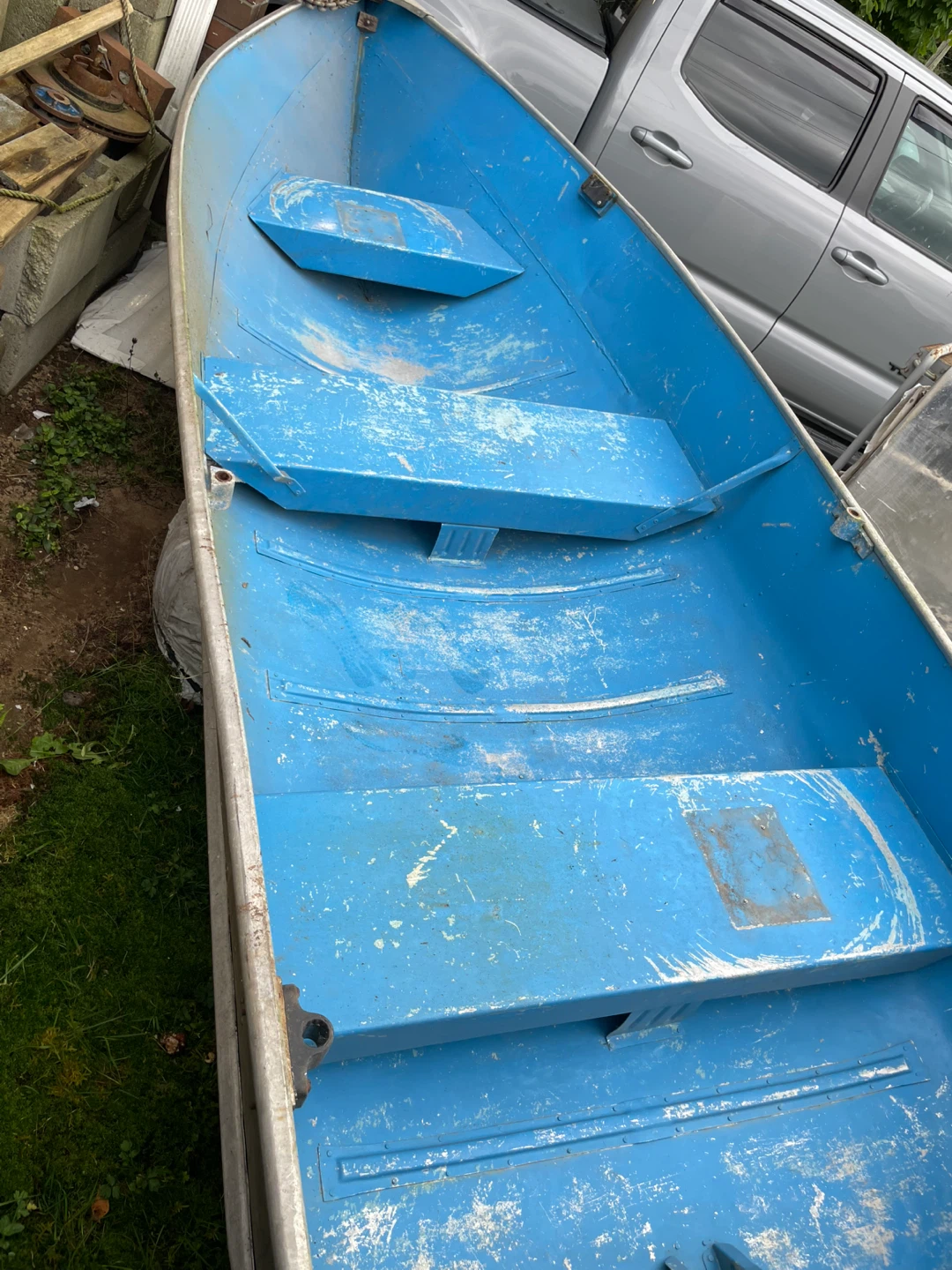 Blue Aluminum 11 foot Fishing Boat - photo 2