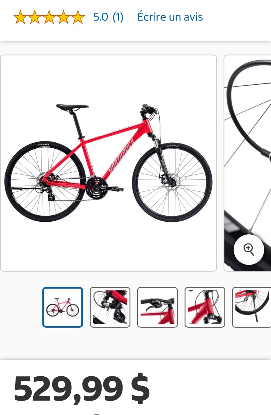 New Northrock Red Mountain Bike. 27”