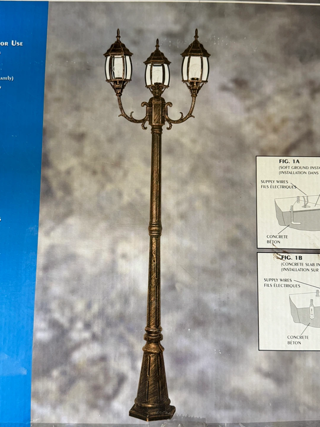 3-Head Post Lantern for Outdoor Use - New in Box - photo 4