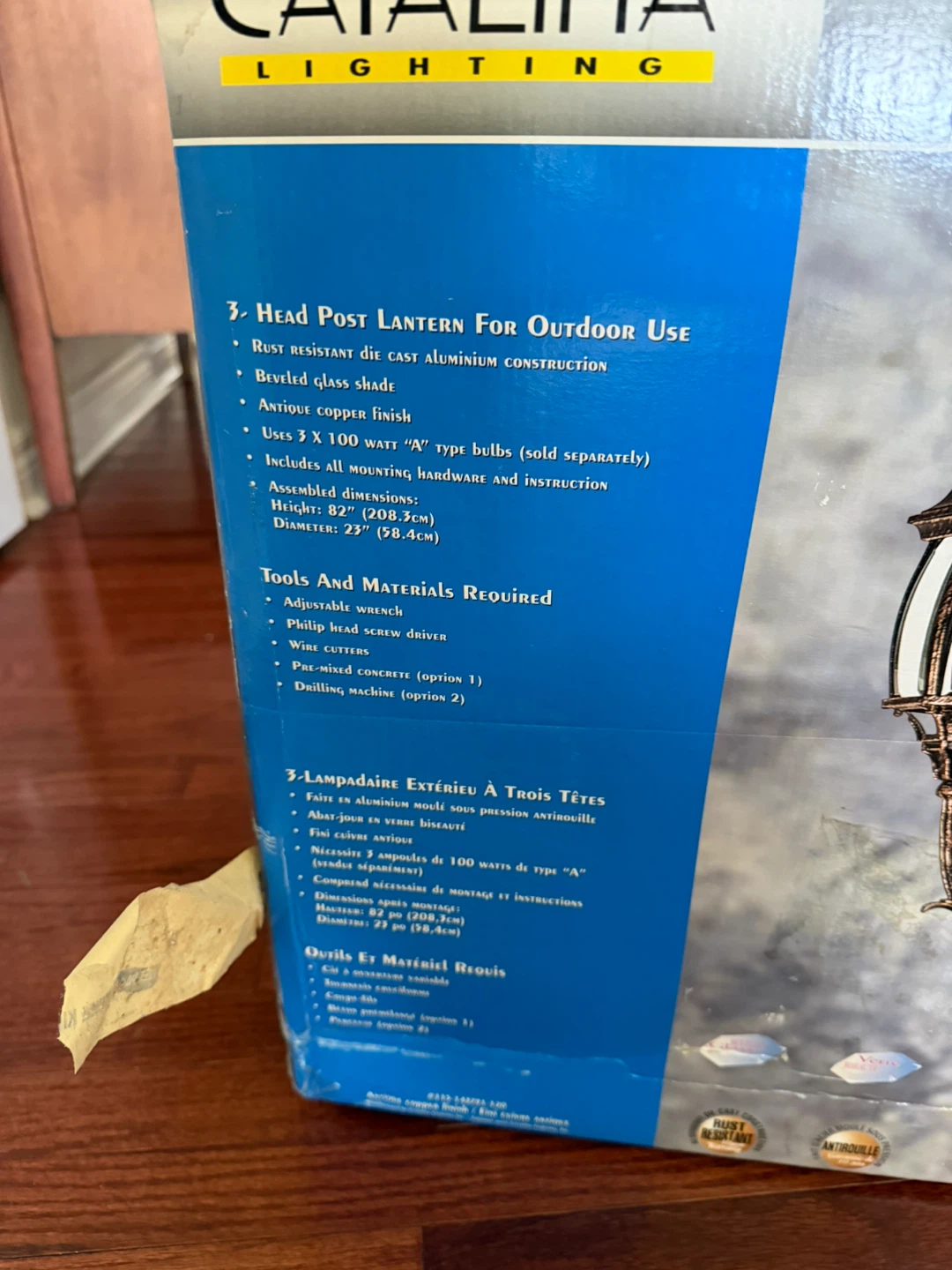 3-Head Post Lantern for Outdoor Use - New in Box - photo 2