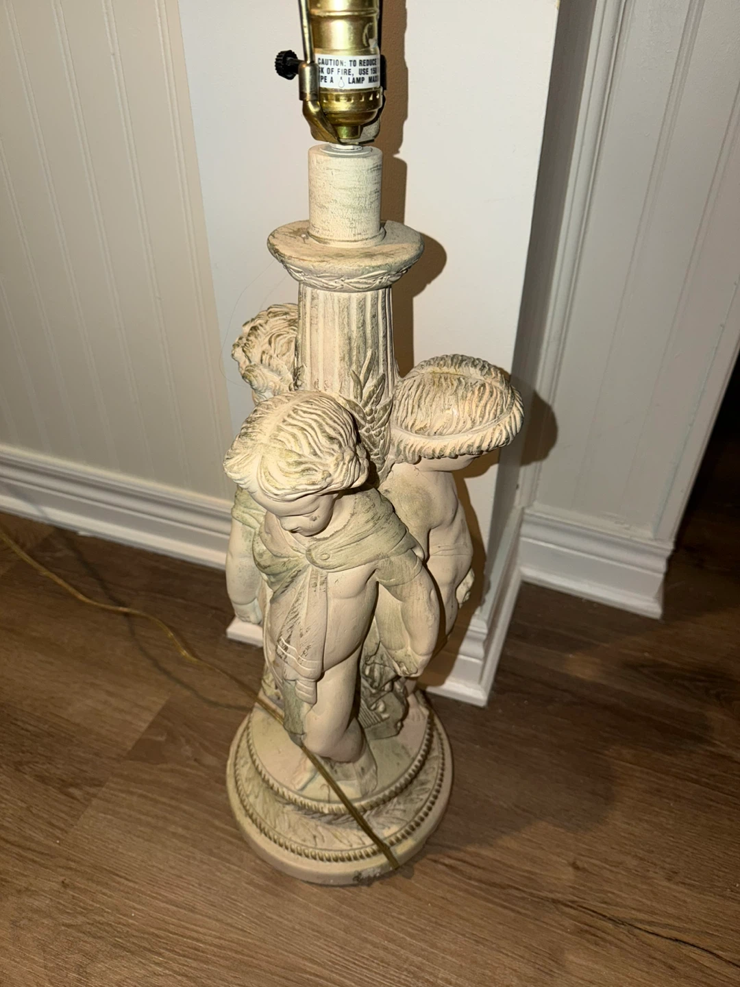 Vintage Cherub Column Floor Lamps - photo 5