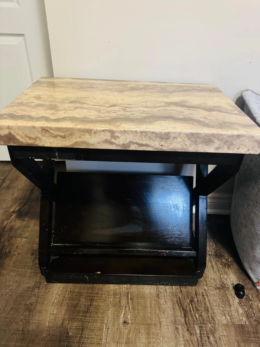 Marble like Top Table with two side tables