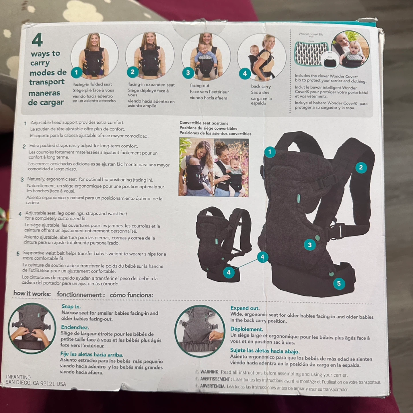 Infantino Flip 4-in-1 Convertible baby Carrier - photo 2